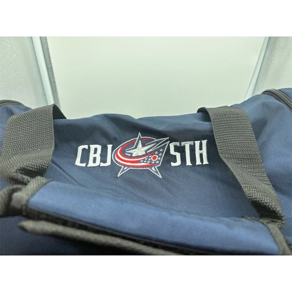 adidas Columbus Blue Jackets CBJ 5th Duffel Bag Navy Black Water Resistant NWT
